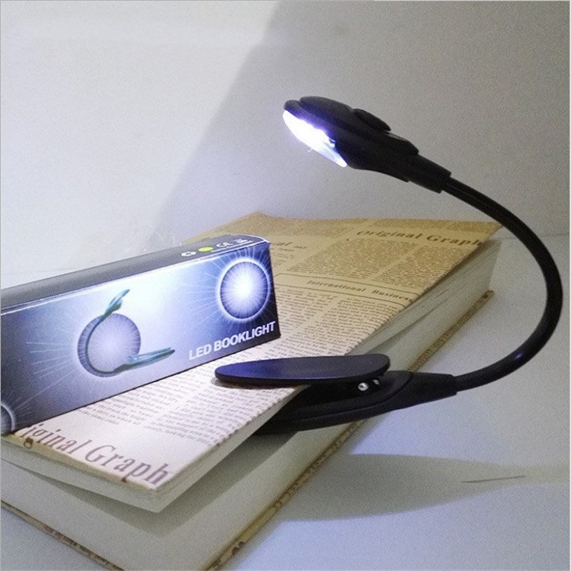 Led Book Light Mini Clip-On Flexible Bright LED Lamp Light Book